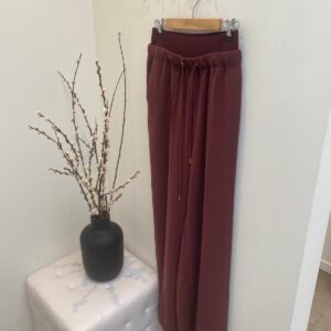 Broek bordeaux sporty chique - West